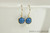 14K gold filled wire wrapped lapis blue  pearl drop earrings handmade by Jessica Luu Jewelry