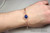 Rose Gold Lapis Blue Bangle Bracelet - More Metal Options Available