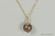14K yellow gold filled wire wrapped velvet brown pearl solitaire pendant on chain necklace handmade by Jessica Luu Jewelry