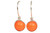 Sterling Silver Neon Orange Earrings - Available with Matching Necklace