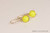 14K gold filled wire wrapped neon yellow  pearl drop earrings handmade by Jessica Luu Jewelry