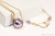 Gold Mauve Purple Pearl Earrings - Available with Matching Necklace and Other Metal Options