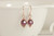 Rose Gold Amethyst Crystal Dangle Earrings - Available with Matching Necklace and Other Metal Options