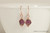 Rose Gold Amethyst Crystal Dangle Earrings - Available with Matching Necklace and Other Metal Options