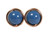 Rose Gold Blue Lapis Stud Earrings - Available in 2 Sizes and Other Metal Options