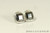 Sterling Silver Metallic Grey Crystal Stud Earrings - Available with Matching Necklace and Other Metal Options