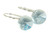 Sterling Silver Aquamarine Crystal Earrings - Other Metal Options Available