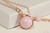 14K rose gold filled wire wrapped pastel light pink pearl solitaire pendant on chain necklace handmade by Jessica Luu Jewelry