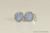 Sterling Silver Light Blue Crystal Stud Earrings - Other Metal Options Available