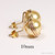 Gold Yellow Pearl Stud Earrings - Available in 3 Sizes and Other Metal Options