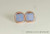 Rose Gold Air Blue Opal Crystal Stud Earrings - Other Metal Options Available