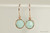 14K rose gold filled wire wrapped drop earrings handmade by Jessica Luu Jewelry