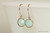 14K rose gold filled wire wrapped drop earrings handmade by Jessica Luu Jewelry