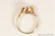14K yellow gold filled wire wrapped white alabaster crystal solitaire ring handmade by Jessica Luu Jewelry