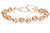 14K rose gold filled wire wrapped bracelet with rose gold pearls handmade by Jessica Luu Jewelry