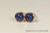 Rose Gold Lapis Blue Stud Earrings - Available in 2 Sizes and Other Metal Options