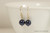 14K yellow gold filled wire wrapped dark navy night blue pearl dangle earrings handmade by Jessica Luu Jewelry