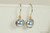 14K yellow gold filled wire wrapped light blue pearl drop earrings handmade by Jessica Luu Jewelry