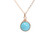 Rose Gold Turquoise Blue Necklace - Available with Matching Earrings and Other Metal Options
