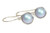 Sterling Silver Iridescent Light Blue Pearl Earrings - Available with Matching Necklace and Other Metal Options