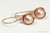 Rose Gold Beige Pearl Earrings - Available with Matching Necklace and Other Metal Options