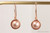 Rose Gold Beige Pearl Earrings - Available with Matching Necklace and Other Metal Options