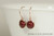 14K rose gold filled wire wrapped dark red bordeaux pearl drop earrings handmade  by Jessica Luu Jewelry