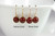 14K rose gold filled wire wrapped dark red bordeaux pearl drop earrings handmade  by Jessica Luu Jewelry