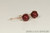 14K rose gold filled wire wrapped dark red bordeaux pearl drop earrings handmade  by Jessica Luu Jewelry