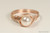 14K rose gold filled wire wrapped ivory creamrose pearl solitaire ring handmade by Jessica Luu Jewelry