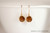 14K yellow gold filled wire wrapped smoked topaz brown crystal drop earrings handmade by Jessica Luu Jewelry