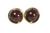 Gold Maroon Pearl Stud Earrings - More Metal Options Available