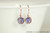 14K rose gold filled wire wrapped tanzanite crystal earrings handmade by Jessica Luu Jewelry