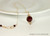 Gold Garnet Red Crystal Earrings - Available with Matching Necklace and Other Metal Options