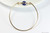 14k gold filled wire wrapped bangle bracelet with dark lapis nacre pearl