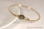 14k yellow gold filled wire wrapped bangle bracelet with black diamond crystal handmade  by Jessica Luu Jewelry