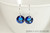 Sterling Silver Bermuda Blue Crystal Dangle Earrings - Available with Matching Necklace and Other Metal Options