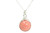 Sterling silver wire wrapped pink coral pearl solitaire pendant on chain necklace handmade by Jessica Luu Jewelry