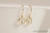 14K yellow gold filled wire wrapped clear faux diamond crystal drop earrings handmade by Jessica Luu Jewelry