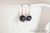 Rose Gold Navy Blue Pearl Earrings - Available with Matching Necklace and Other Metal Options