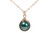 14K rose gold filled wire wrapped iridescent Tahitian pearl solitaire pendant on chain necklace handmade by Jessica Luu Jewelry