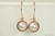 14K rose gold filled wire wrapped iridescent dove grey silver pearl drop earrings handmade by Jessica Luu Jewelry