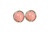 Sterling Silver Pink Coral Stud Earrings - Available in 2 Sizes and Other Metal Options