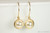 14K yellow gold filled wire wrapped ivory cream pearl drop earrings handmade by Jessica Luu Jewelry