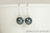 Sterling silver wire wrapped blue grey Tahitian pearl drop earrings handmade by Jessica Luu Jewelry