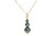 14K yellow gold filled chain necklace with three black Tahitian pearl pendant handmade by Jessica Luu Jewelry