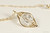 14K yellow gold filled herringbone wire wrapped clear crystal pendant on chain necklace handmade by Jessica Luu Jewelry