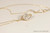 14K yellow gold filled herringbone wire wrapped clear crystal pendant on chain necklace handmade by Jessica Luu Jewelry