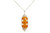 Sterling Silver Tangerine Orange Crystal Necklace - Available with Matching Earrings and Other Metal Options