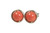 Sterling Silver Orange Coral Stud Earrings - Available in 2 Sizes and Other Metal Options